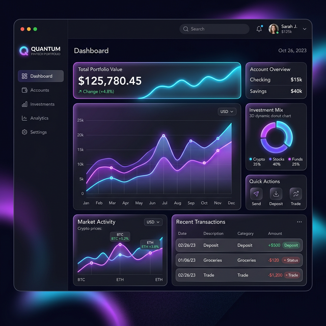 Quantum Fintech Dashboard